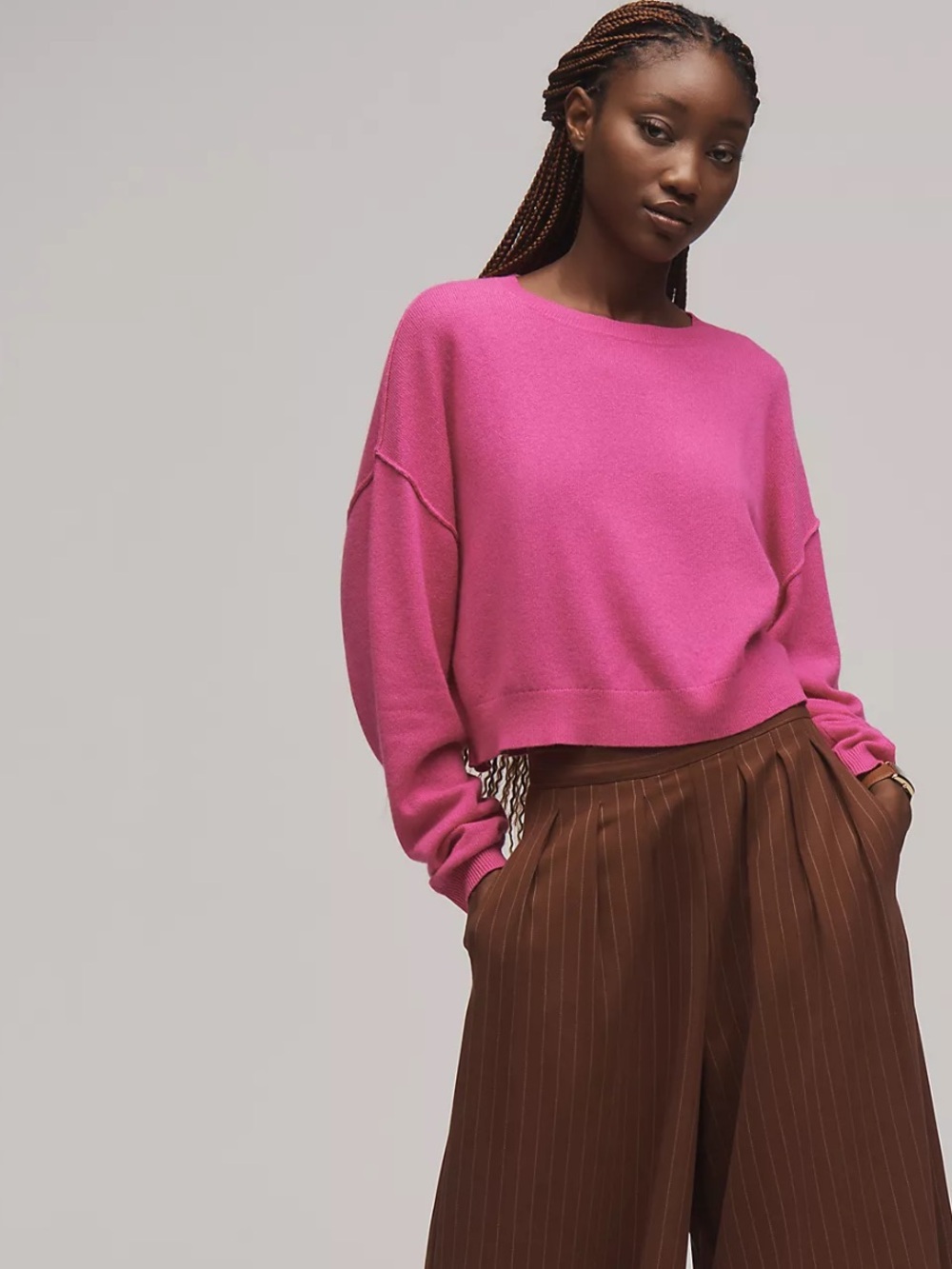 Pilcro Alani Cropped Cashmere Sweater M